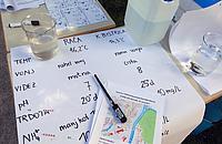 Postavitev oznake visoke vode na reki Kamniški Bistrici v Domžalah 4